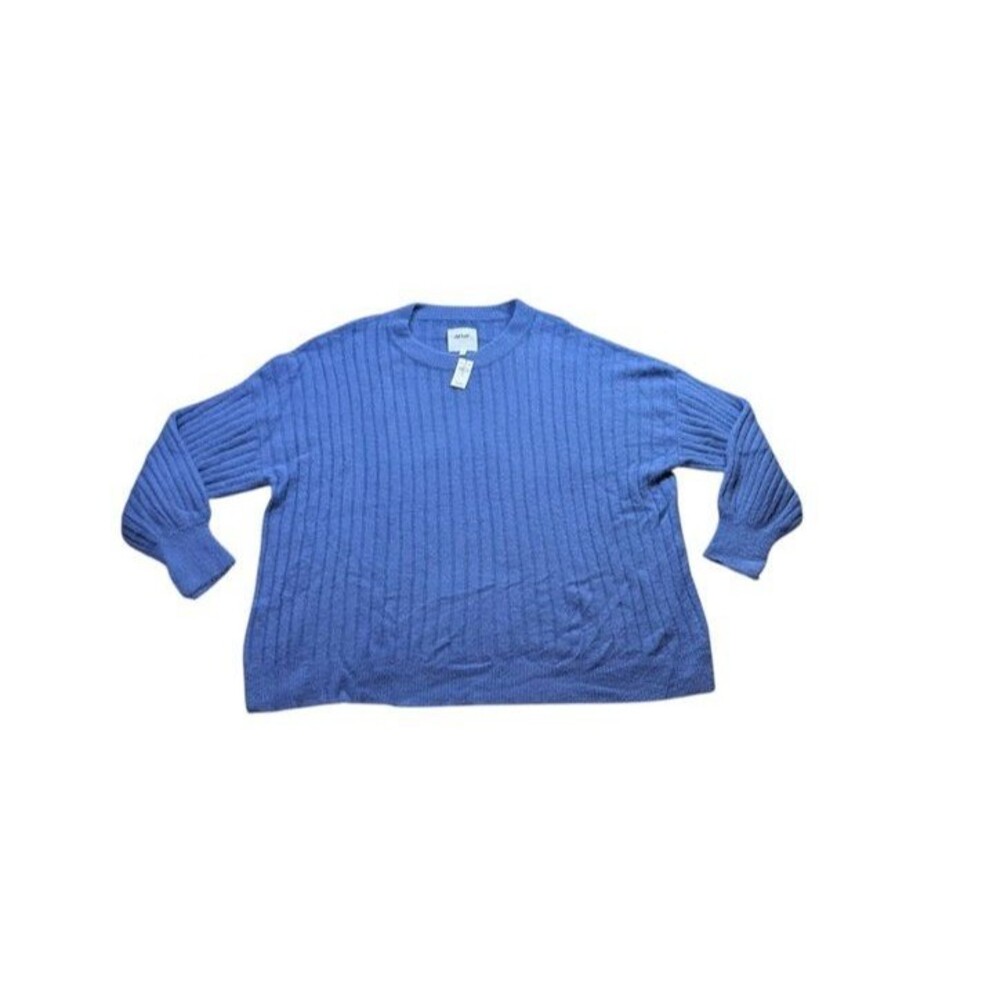 Aerie Soft Knit Crew Neck Sweater Womens Size Large Ribbed Oversize Comfy Lounge